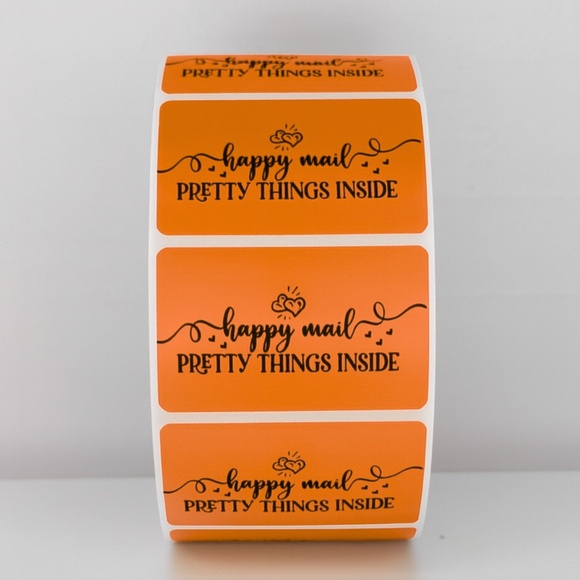 Happy Mail Stickers | Pretty Things Inside Labels | Cute Packaging stickers - Picture 5 of 11
